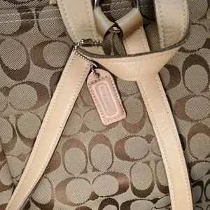Coach | Bags | Coach Vintage Khaki Monogram Logo And Leather  display picture 3